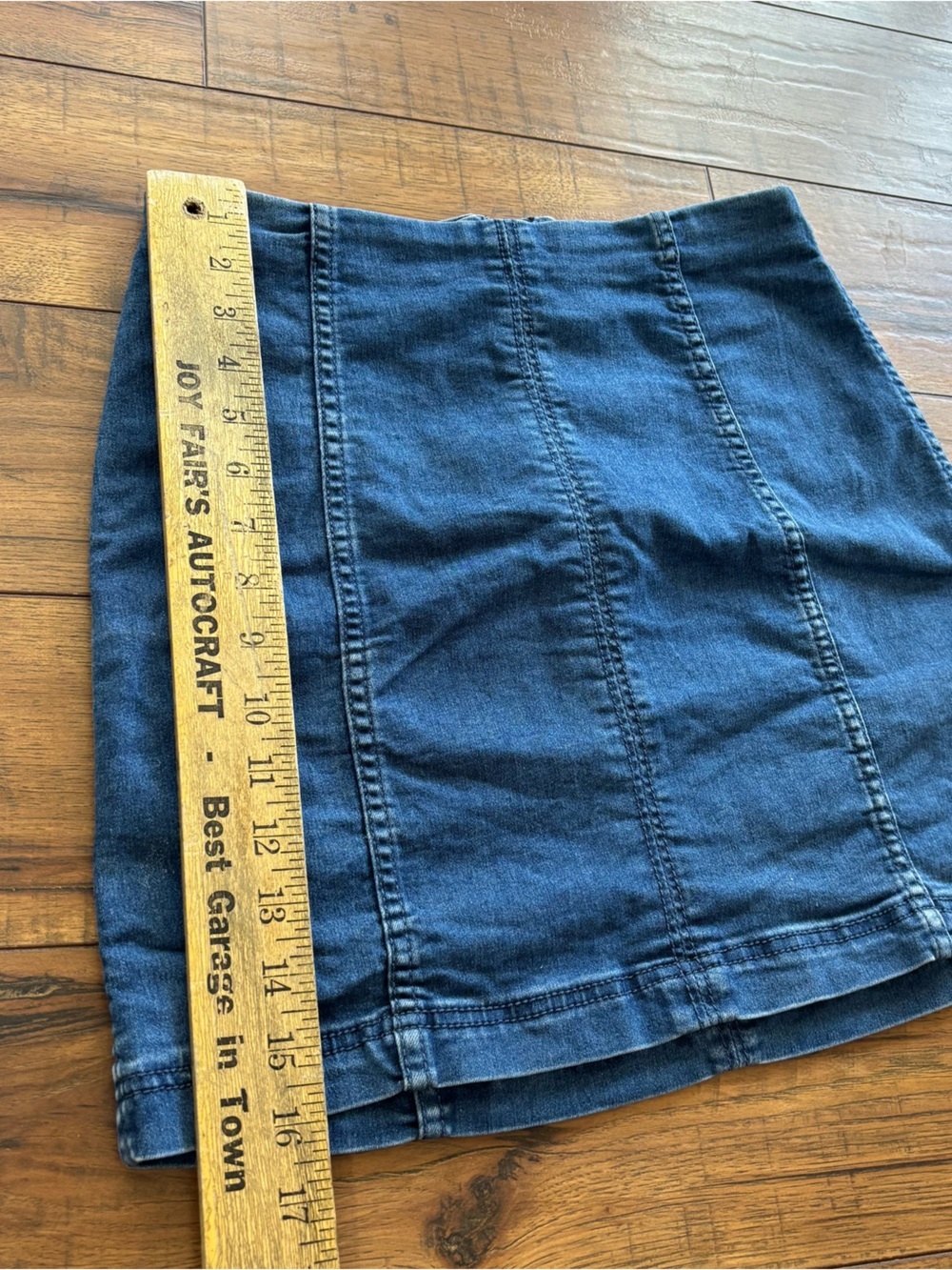 Free People Dark Blue Denim Mini Skirt Women’s Size 10 - Picture 7 of 7